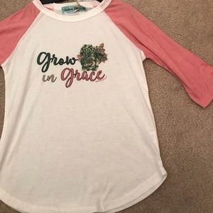 Southern Grace baseball sleeve grace shirt